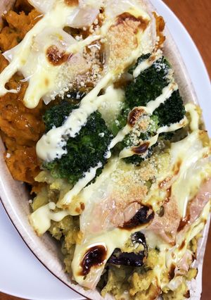かぼちゃとさつまいもの2色マッシュ焼き☆-レシピのメイン写真
