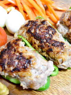 手作り挽肉!肉汁じゅわっピーマンの肉詰め-レシピのメイン写真
