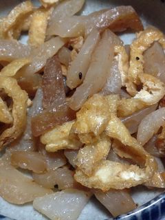 コンニャクと油揚げde炒めもの-レシピのメイン写真