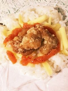 唐揚げ明太チーズおにぎり-レシピのメイン写真
