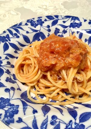 簡単カルディトマト缶で蟹クリームパスタ♪-レシピのメイン写真