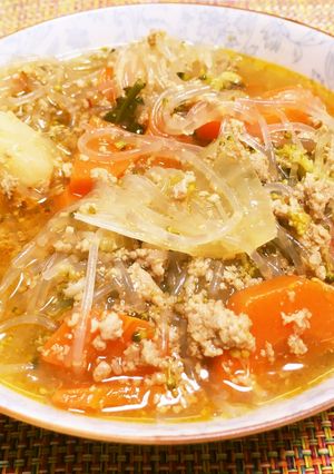 野菜たっぷりスープ”担々風”-レシピのメイン写真