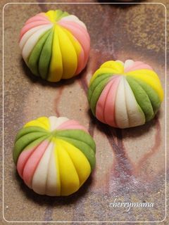 和菓子★レンジで簡単!ねりきり手毬-レシピのメイン写真
