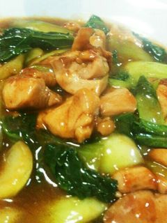 鶏モモ肉と青梗菜の炒め物(とろみ付け)-レシピのメイン写真