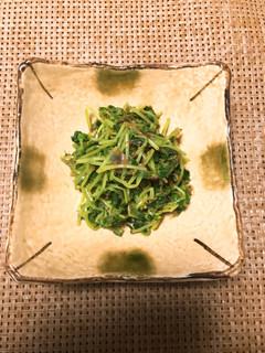 豆苗だけの簡単からし和え-レシピのメイン写真