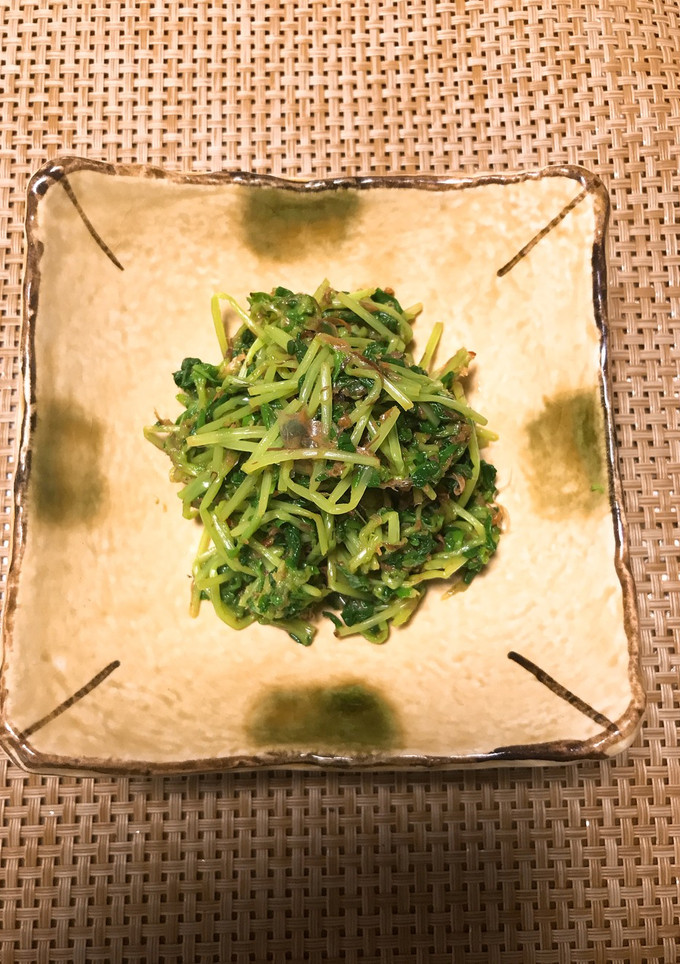 豆苗だけの簡単からし和え-レシピのメイン写真