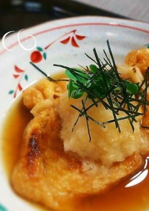 おつまみに♪揚げないであげだし風 餅巾着-レシピのメイン写真