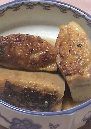 健康法師のおから入り肉詰め高野豆腐の煮物-レシピのメイン写真