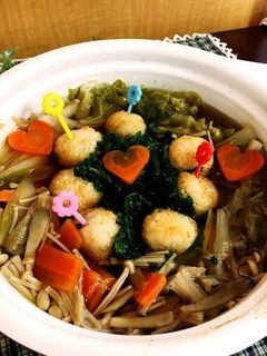 冷ご飯できりたんぽ風だまこ餅鍋-レシピのメイン写真