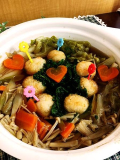 冷ご飯できりたんぽ風だまこ餅鍋-レシピのメイン写真