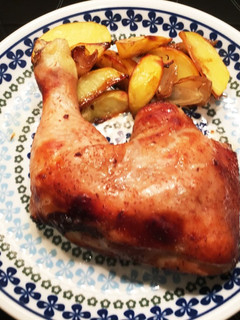 皮パリジュ〜シ〜骨付もも肉ローストチキン-レシピのメイン写真