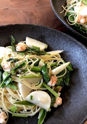 カブと青菜のペペロンチーノ-レシピのメイン写真