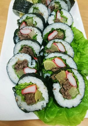 韓国のり巻き☆キンパ★ プルコギで簡単♪-レシピのメイン写真