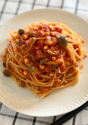 あさりとチーズのトマトソースパスタ-レシピのメイン写真