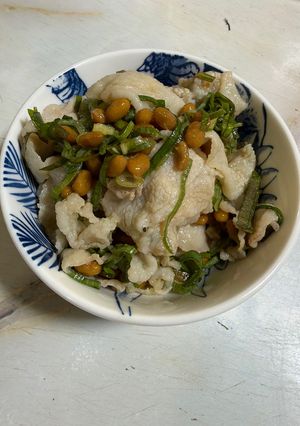 豚しゃぶ納豆和え-レシピのメイン写真