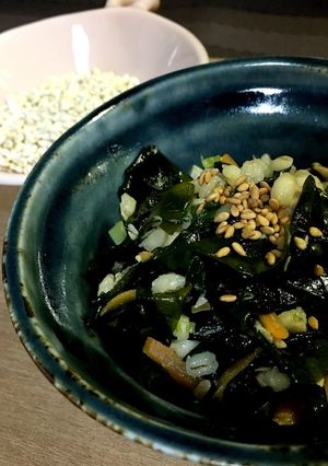 わかめともち麦の簡単炒め便秘に食物繊維-レシピのメイン写真