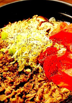 絶品！大人の黒胡椒鍋 すき焼き風-レシピのメイン写真