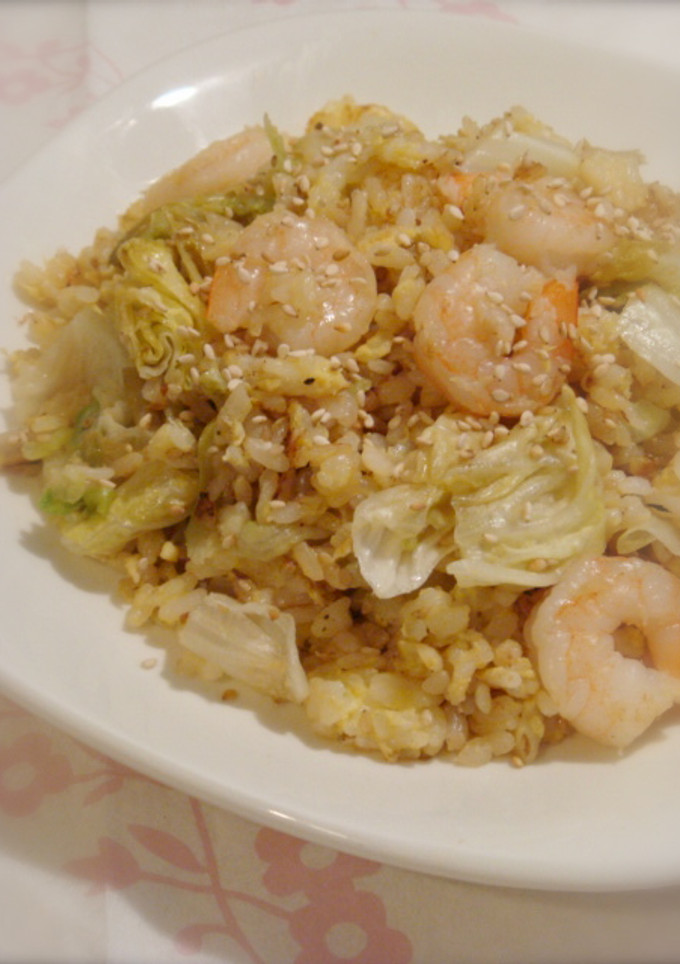 和風♔レタスとエビのチャーハン-レシピのメイン写真