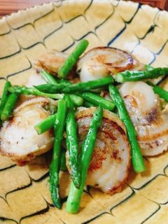 ホタテとアスパラのバター炒め-レシピのメイン写真