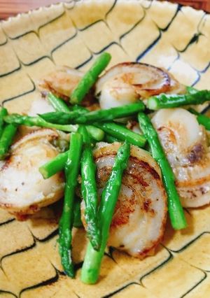 ホタテとアスパラのバター炒め-レシピのメイン写真