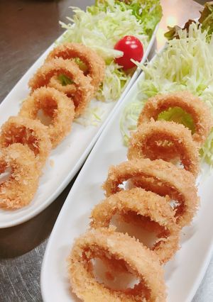 定番のカリカリ柔らかなイカリング フライ-レシピのメイン写真