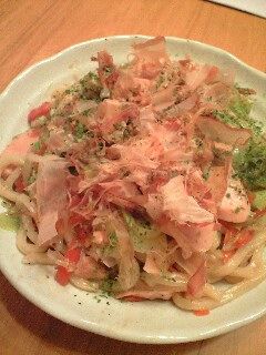 魚肉ソーセージで餅入り焼うどん-レシピのメイン写真