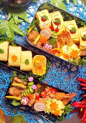 親子弁当-レシピのメイン写真
