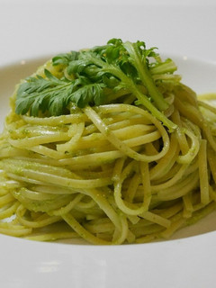 春菊のジェノベーゼソース パスタ-レシピのメイン写真