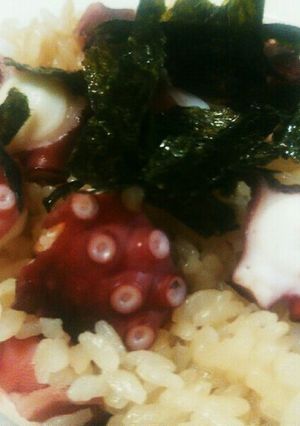 タコ、油揚げ、ショウガで炊いたタコ飯-レシピのメイン写真