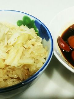 ホタテの肝の煮汁で炊いたホタテご飯-レシピのメイン写真