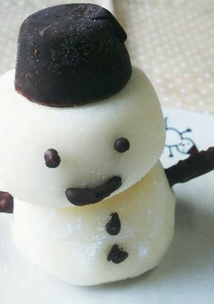 雪見だいふくで雪だるま クリスマス-レシピのメイン写真