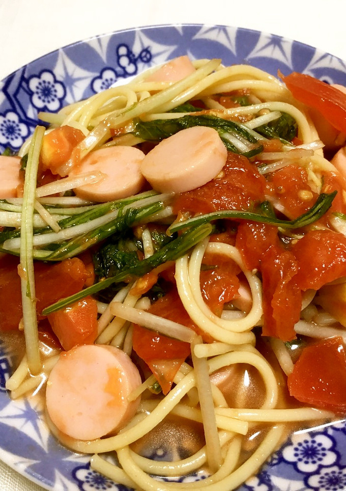 トマトとスパのかんたんサラダ-レシピのメイン写真