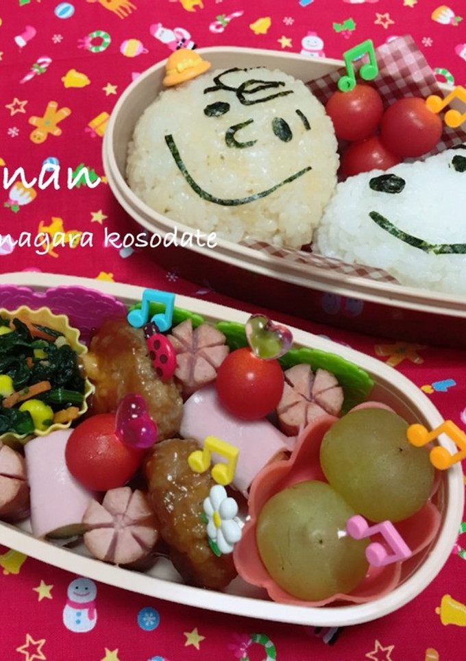 スヌーピー簡単小学生2段弁当-レシピのメイン写真