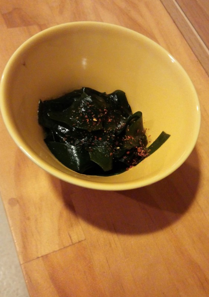 ワカメのバターしょう油炒め-レシピのメイン写真