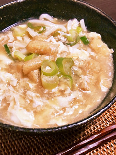 麺つゆで!ポカポカ♪餡掛け卵とじうどん♡-レシピのメイン写真