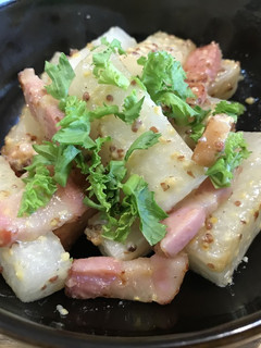 焼き大根とベーコンの粒マス炒め*-レシピのメイン写真