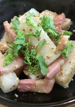 焼き大根とベーコンの粒マス炒め＊-レシピのメイン写真