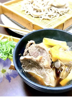 年越し♡我が家の鴨南蛮蕎麦(饂飩)。ஐஃ-レシピのメイン写真