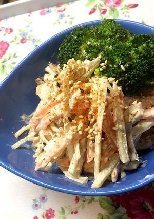 切って茹でてあえるだけ♪簡単ゴボウサラダ-レシピのメイン写真