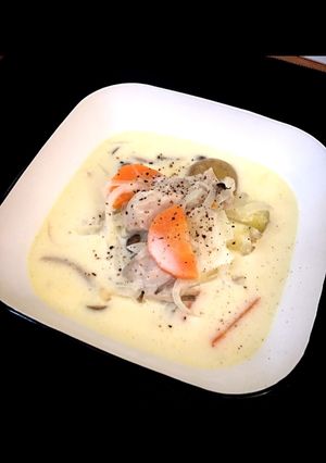 鶏肉と野菜たっぷりのクリームスープ-レシピのメイン写真
