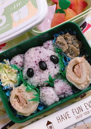 黒豆三つでコアラさん弁当-レシピのメイン写真