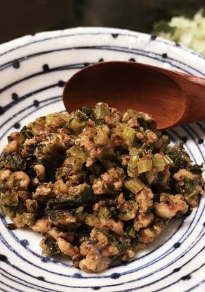 カブの葉入りひき肉そぼろ-レシピのメイン写真