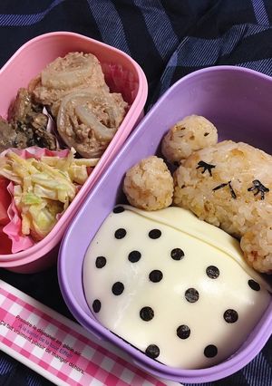チーズのお布団ピラフくまさん弁当-レシピのメイン写真