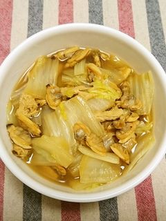 冷凍アサリで簡単!白菜とアサリの煮物♪-レシピのメイン写真