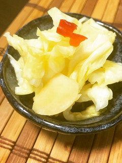 簡単!キャベツのピリ辛にんにく浅漬け♪-レシピのメイン写真