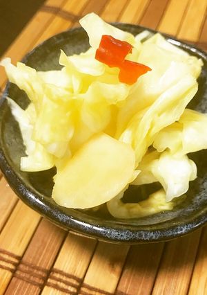 簡単！キャベツのピリ辛にんにく浅漬け♪-レシピのメイン写真
