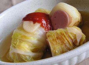 おさかなｿｰｾｰｼﾞでロール白菜-レシピのメイン写真