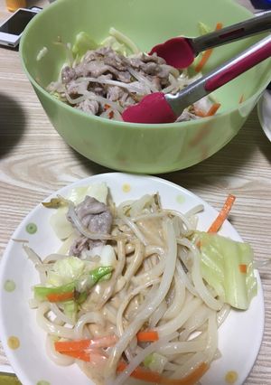 カンタン！ボウルで作る蒸しうどん-レシピのメイン写真