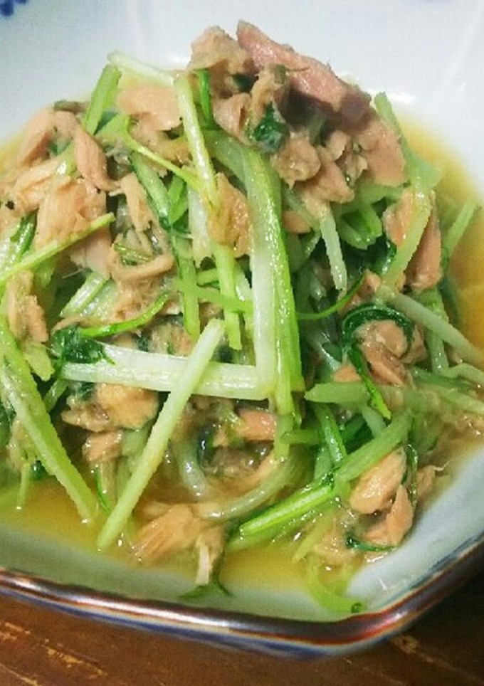 超簡単！だし要らず！水菜とツナの炒め煮！-レシピのメイン写真