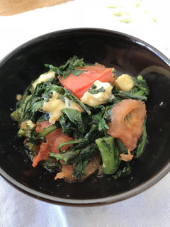 トマトと春菊炒めチーズ入り*-レシピのメイン写真